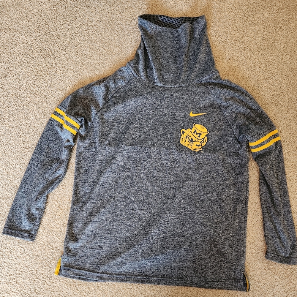 Nike Michigan Wolverines Cowl Neck/Turtleneck Long Sleeve Shirt
